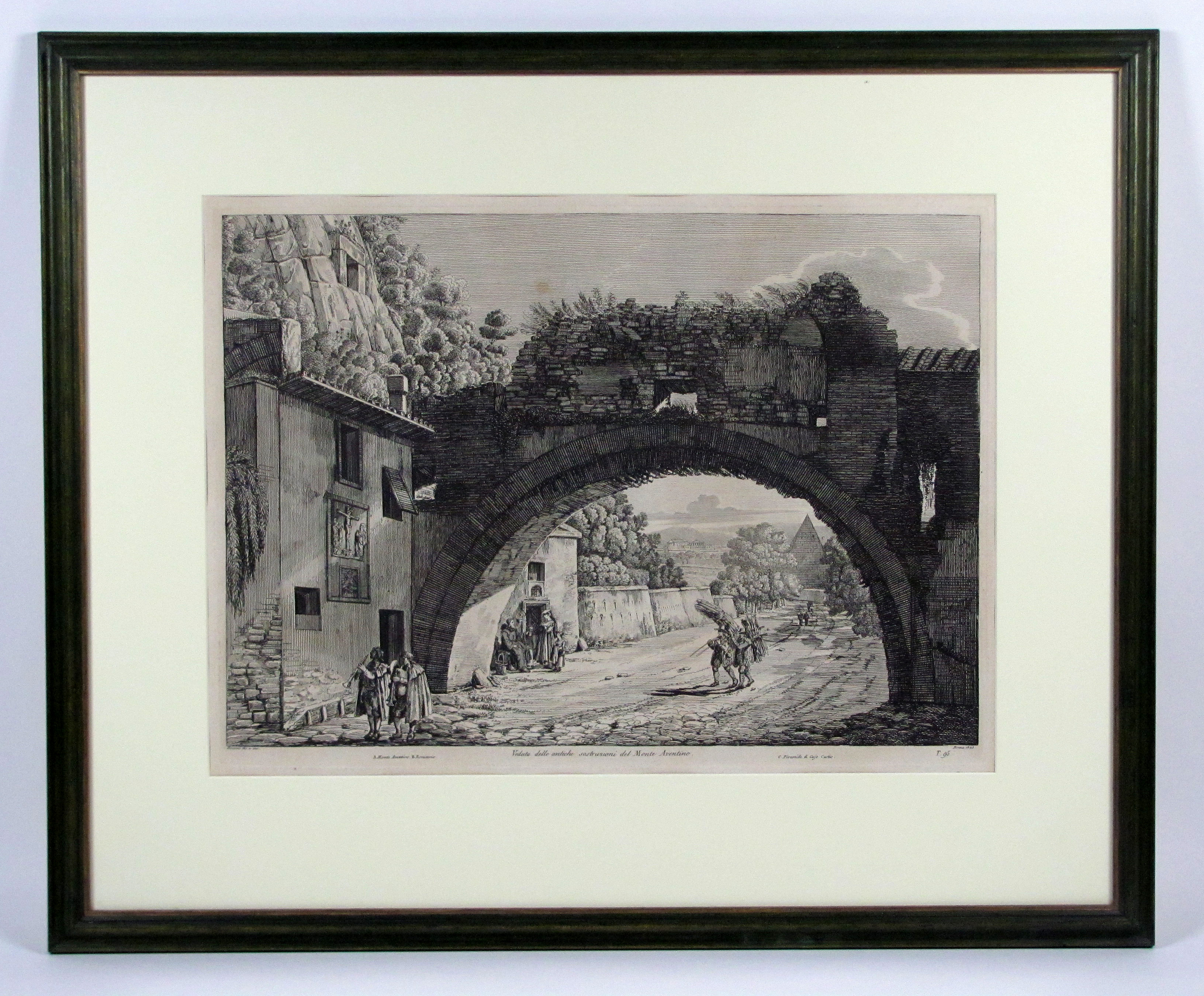 Rossini, Luigi, Veduta delle antiche sostruzioni del Monte Aventino.