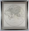 D’Anville, Jean Baptist, Weltkarte in 2 Teilen. „Westliche Halb Kugel“. „Oestliche Halb Kugel“.