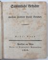 Schubart, C.F.D., Sämmtliche Gedichte.