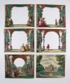 Anonym Perspektivtheater von Martin Engelbrecht, auch Kulissenbild oder Diorama genannt.– Lustgarten.