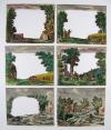 Anonym Perspektivtheater von Martin Engelbrecht, auch Kulissenbild oder Diorama genannt.– Die vier Jahreszeiten.